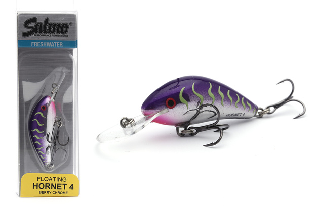 UNIKATOWY WOBLER SALMO HORNET FLOATING 4,0cm - BERRY CHROME