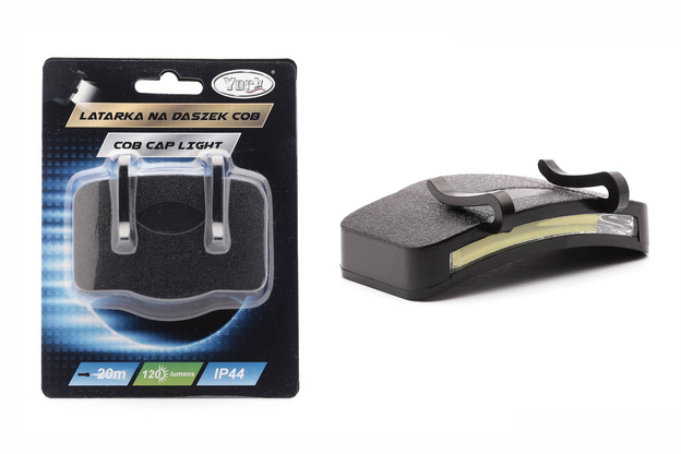 LATARKA NA DASZEK CZAPKI - YORK COB CAP LIGHT