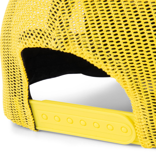 CZAPKA Z DASZKIEM BLACK CAT BLACK AND YELLOW TRUCKER