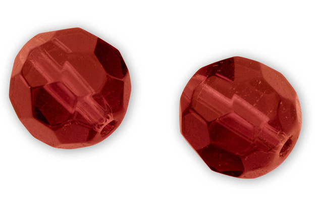 SZKLANE KORALIKI QUANTUM 4STREET RED 10mm/10szt
