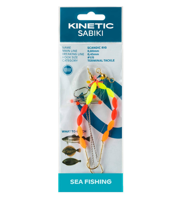 MORSKI PRZYPON SURFCASTINGOWY KINETIC SABIKI SCANDIC RIG