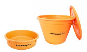 WIADRO Z POKRYWKĄ I MISKĄ GENLOG ORANGE