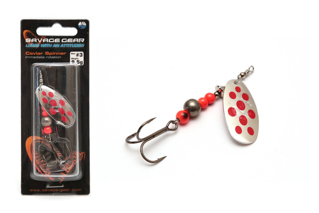 OBROTÓWKA SAVAGE GEAR CAVIAR - FLUO ORANGE/SILVER