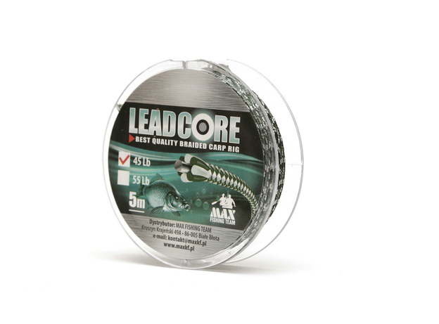 MATERIAŁ PRZYPONOWY MAX LEADCORE 45lb/5m