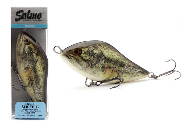 WOBLER SALMO SLIDER SINKING 10cm - LARGEMOUTH BASS