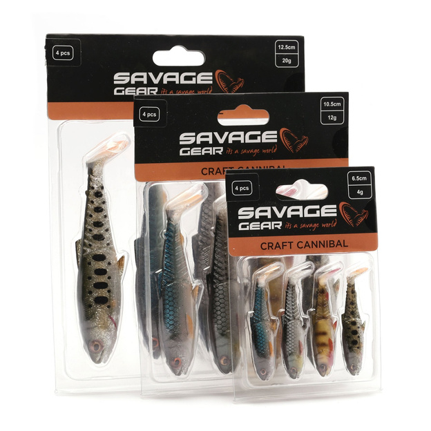 GUMA SAVAGE GEAR CRAFT CANNIBAL CLEAR WATER MIX 6,5cm