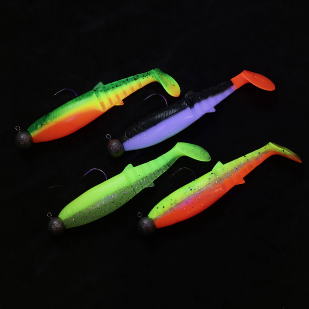 ZESTAW GUM SAVAGE GEAR CANNIBAL SHAD DARK WATER MIX 6,8cm