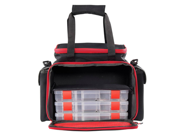 TORBA WĘDKARSKA Z PUDEŁKAMI XL BAG PIKE 47x24x30cm