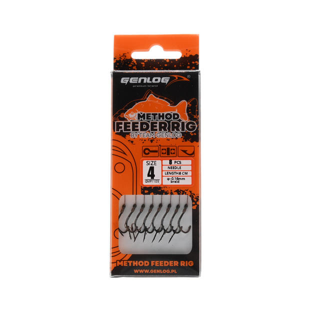 PRZYPONY GENLOG METHOD FEEDER RIG NEEDLE 4/8cm