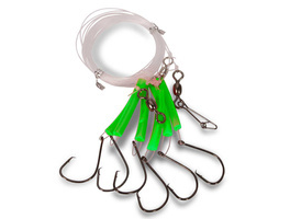ZESTAW AQUANTIC NA KARMAZYNA CIRCLE HOOK 8/0 - FLUO GREEN