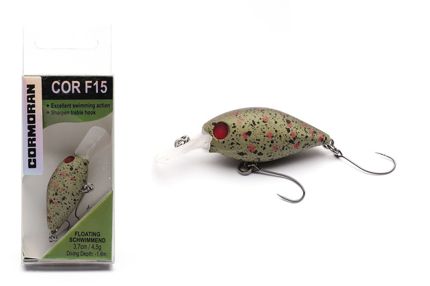 WOBLER CORMORAN COR F15 - GREEN PELLET 3,7cm