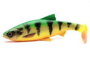 637 - SAVAGE GEAR GUMA 4D RIVER ROACH - FIRETIGER FLUO