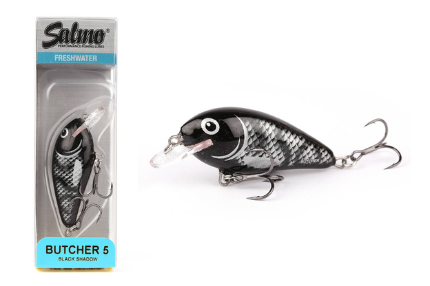 WOBLER SALMO BUTCHER SINKING 5cm-BLACK SHADOW