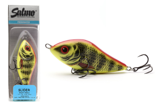 WOBLER SALMO SLIDER SINKING 12cm - BRIGHT PERCH
