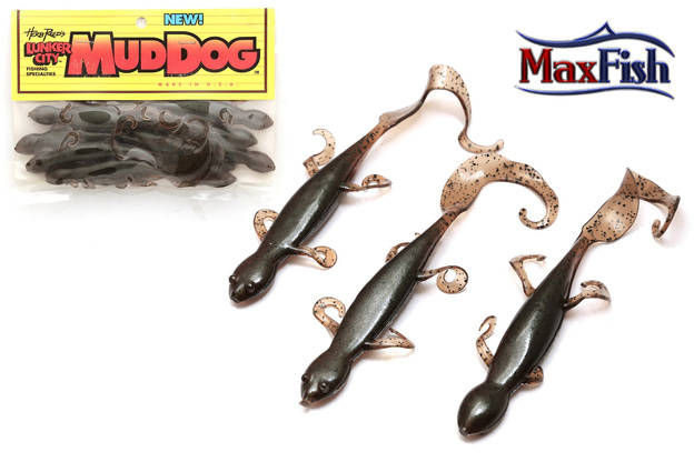 LCMD62 - LUNKER CITY GUMA MUD DOG GREEN MUD PEPPER