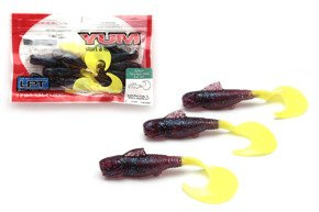 YSC3236 - YUM GUMA SAMURAI CURLY SPECK GRAPE/CHT 7,6cm/10szt