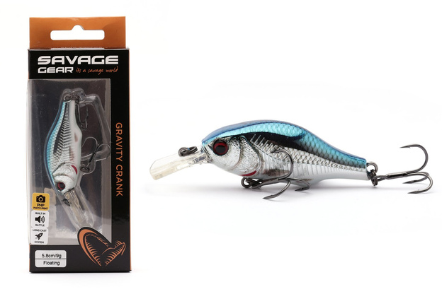 716 - SAVAGE GEAR WOBLER GRAVITY CRANK MR - BLUE CHROME