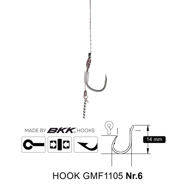 PRZYPONY GENLOG METHOD FEEDER RIG BAYONET 6/8cm