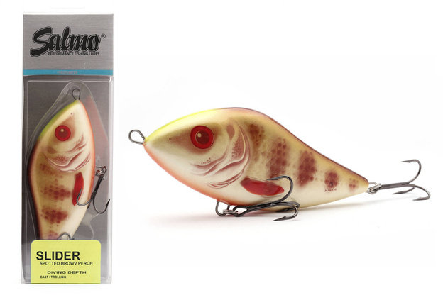 UNIKATOWY SALMO WOBLER SLIDER FLOATING 7cm - SPOTTED BROWN PERCH