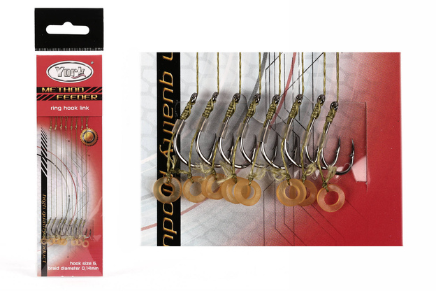 HACZYKI Z PRZYPONEM YORK METHOD RING 8/8szt