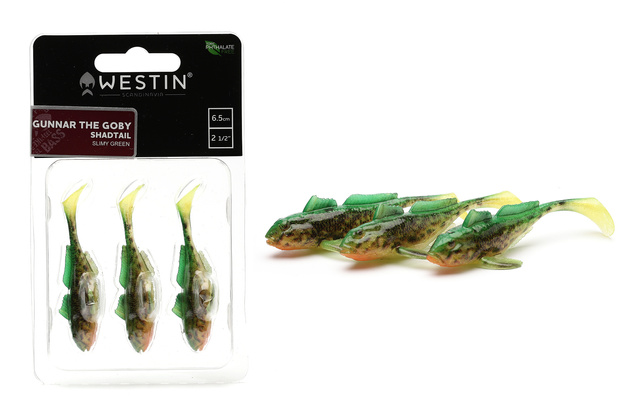 GUMY WESTIN GUNNAR THE GOBY 6,5cm/3szt - SLIMY GREEN