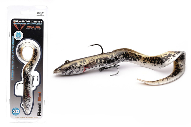 GUMA SAVAGE GEAR 4D REAL EEL 20cm - OLIVE PEARL PHP