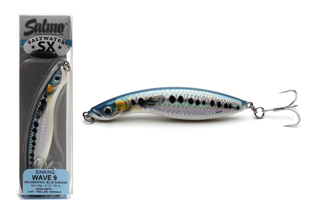 WOBLER SALMO WAVE SINKING 7cm - HOLOGRAPHIC BLUE SARDINE