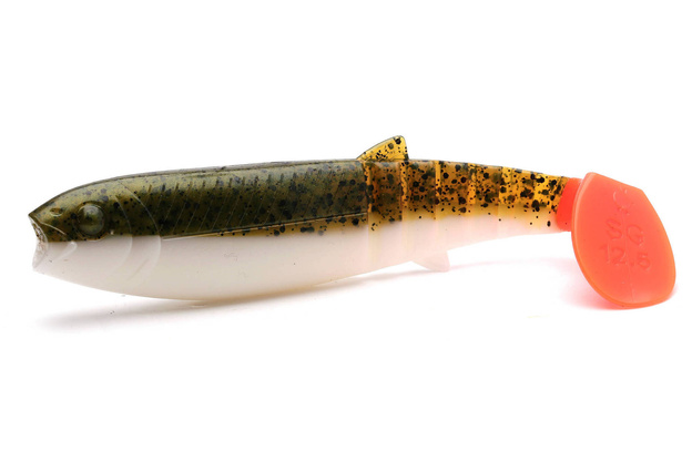 GUMA SAVAGE GEAR CANNIBAL SHAD - OLIVE HOT ORANGE 15cm/1szt