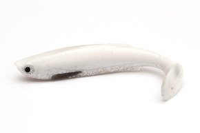 618 - SAVAGE GEAR GUMA 3D BLEAK PADDLE TAIL- WHITE SILVER