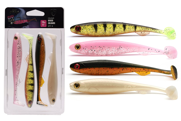 ZESTAW GUM FOX RAGE SLICK SHAD UV 13cm
