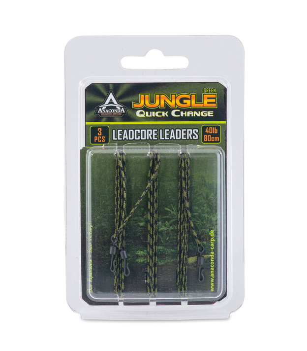 PRZYPONY ANACONDA JUNGLE QC SAFETY CLIP LEADCORE 50lb/3szt