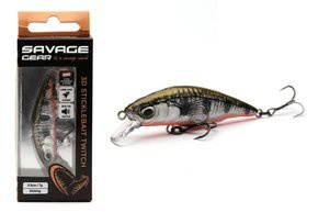 723 - SAVAGE GEAR WOBLER 3D STICKLEBAIT TWITCH - OLIVE SMOLT