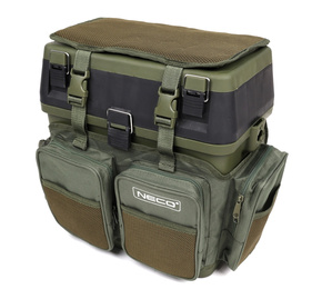 SIEDZISKO WĘDKARSKIE KUFER NECO Z PLECAKIEM