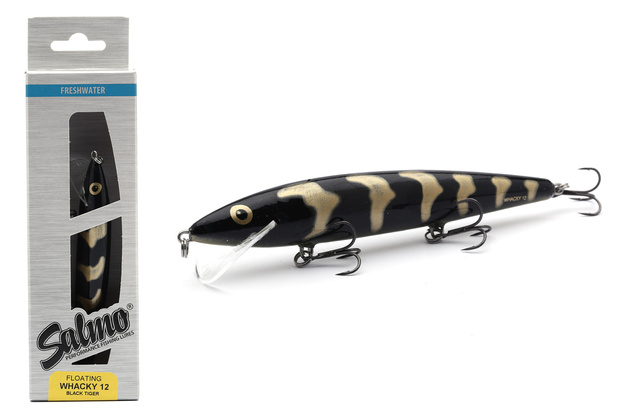 UNIKATOWY WOBLER SALMO WHACKY FLOATING 12cm/14g - BLACK TIGER