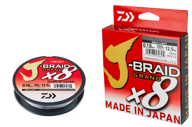 PLECIONKA DAIWA J-BRAID GRAND X8 LIGHT GREY 135m