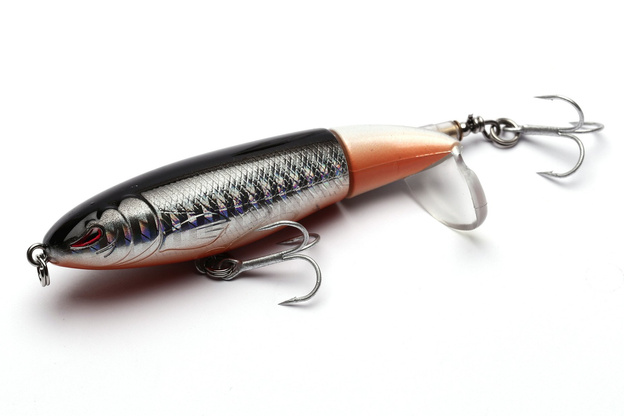 45517 - YORK WOBLER POWIERZCHNIOWY AMBER 9cm - SILVER