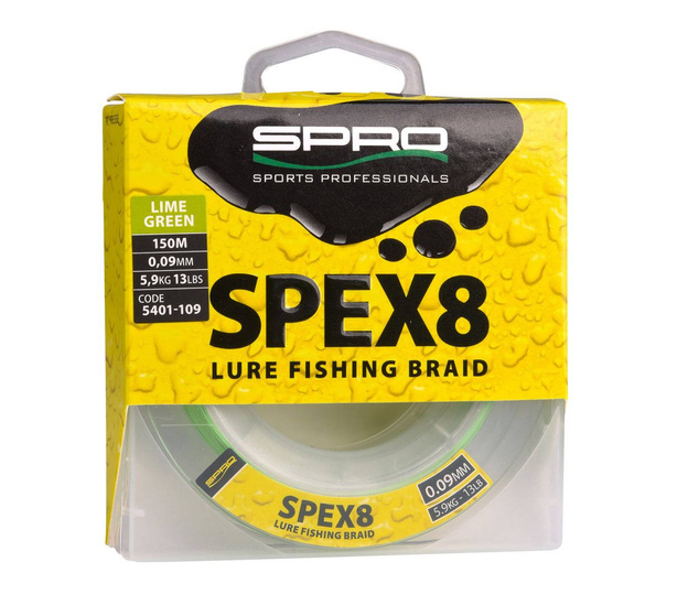 PLECIONKA SPRO SPEX8 BRAID LIME GREEN 150m
