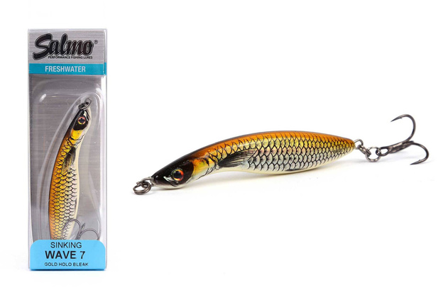 WOBLER SALMO WAVE SINKING 7cm - GOLD HOLO BLEAK