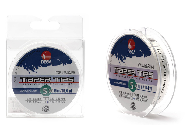 MATERIAŁ PRZYPONOWY DEGA TAPER TIPS 0,40mm-0,60mm/15m