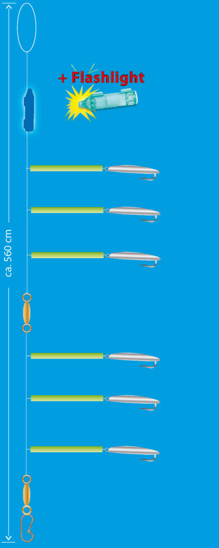 ZESTAW NA KARMAZYNA AQUANTIC ROTBARSCH RIG FLASHLIGHT 2/0