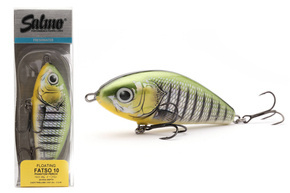 WOBLER SALMO FATSO FLOATING 10cm - PHANTOM PERCH