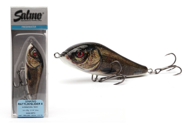 WOBLER SALMO RATTLIN SLIDER SINKING 8cm - SNT