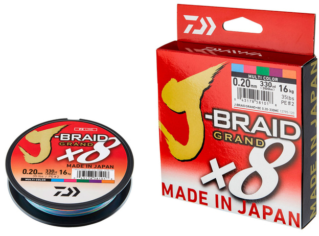 PLECIONKA DAIWA J-BRAID GRAND X8 MULTICOLOR 150m