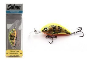 UNIKATOWY WOBLER SALMO RATTLIN HORNET F 6,5cm - GOLD FLUO PERCH