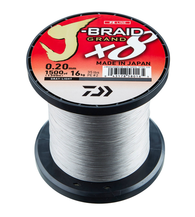 PLECIONKA DAIWA J-BRAID GRAND X8 LIGHT GREY 1350m