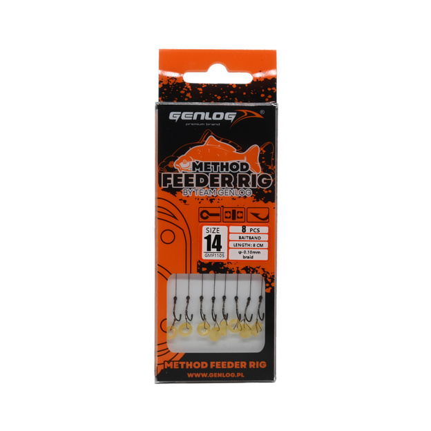 PRZYPONY GENLOG METHOD FEEDER RIG BAND 14/8cm