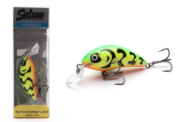 WOBLER SALMO RATTLIN HORNET SHALLOW 4,5cm-GREEN TIGER