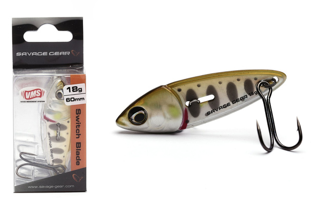 WAHADŁÓWKA SAVAGE GEAR SWITCH BLADE MINNOW- GREEN SILVER AYU
