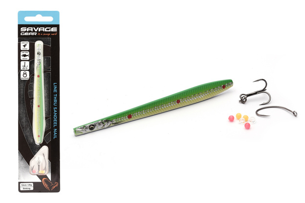 PRZYNĘTA SAVAGE GEAR LINE THRU SANDEEL NAIL - FLUO GREEN