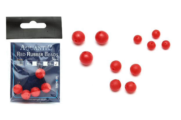 KORALIKI AQUANTIC RED FLUO 12mm/5szt